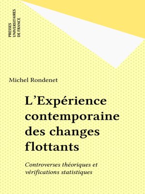 cover image of L'Expérience contemporaine des changes flottants